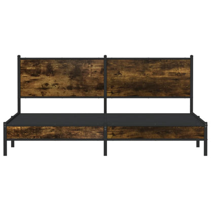 Giroletto senza Materaso in Metallo Rovere Fumo 160x200 cm | homemem39