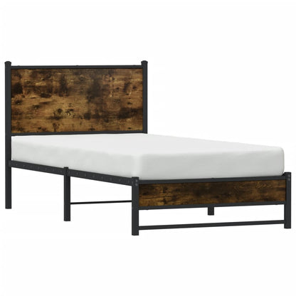 Giroletto senza Materasso in Metallo Rovere Fumo 75x190 cm