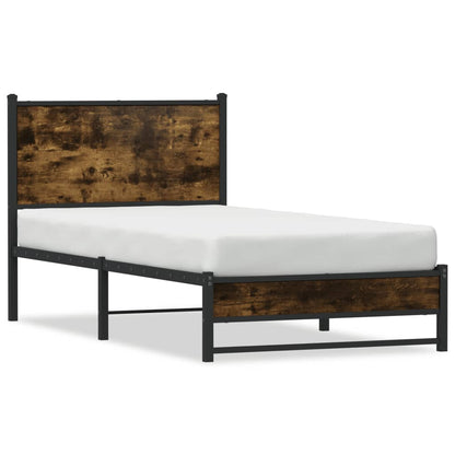 Giroletto senza Materaso in Metallo Rovere Fumo 80x200 cm | homemem39