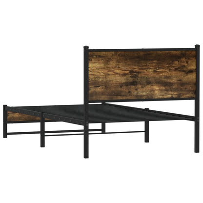 Giroletto senza Materaso in Metallo Rovere Fumo 100x190 cm | homemem39