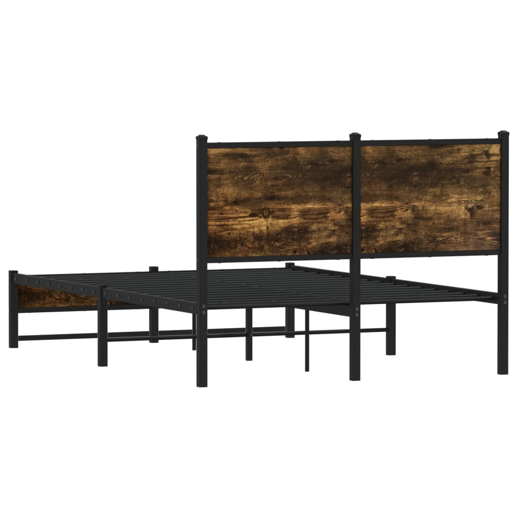 Giroletto senza Materasso in Metallo Rovere Fumo 120x190 cm