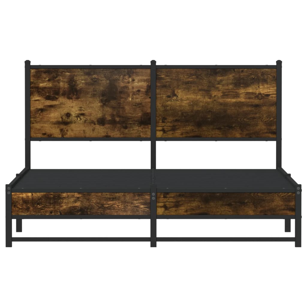 Giroletto senza Materaso in Metallo Rovere Fumo 137x190 cm | homemem39