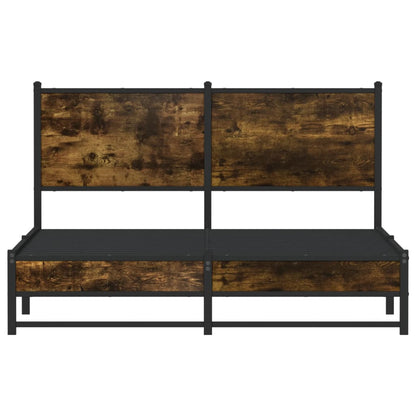 Giroletto senza Materaso in Metallo Rovere Fumo 137x190 cm | homemem39
