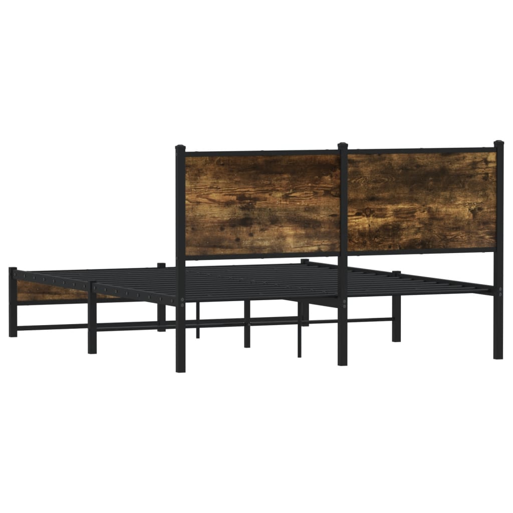 Giroletto senza Materaso in Metallo Rovere Fumo 137x190 cm | homemem39