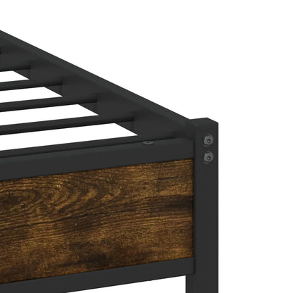 Giroletto senza Materaso in Metallo Rovere Fumo 150x200 cm | homemem39