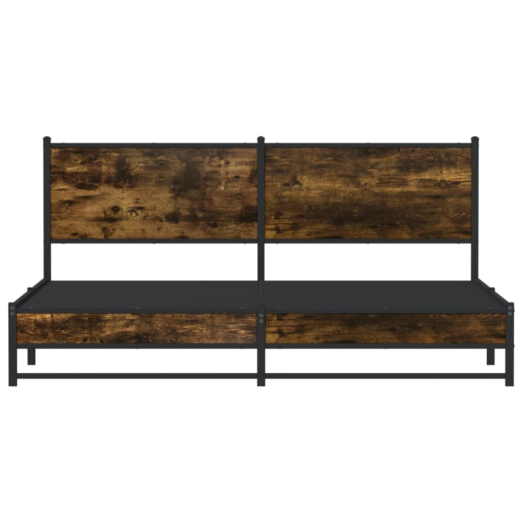 Giroletto senza Materaso in Metallo Rovere Fumo 160x200 cm | homemem39