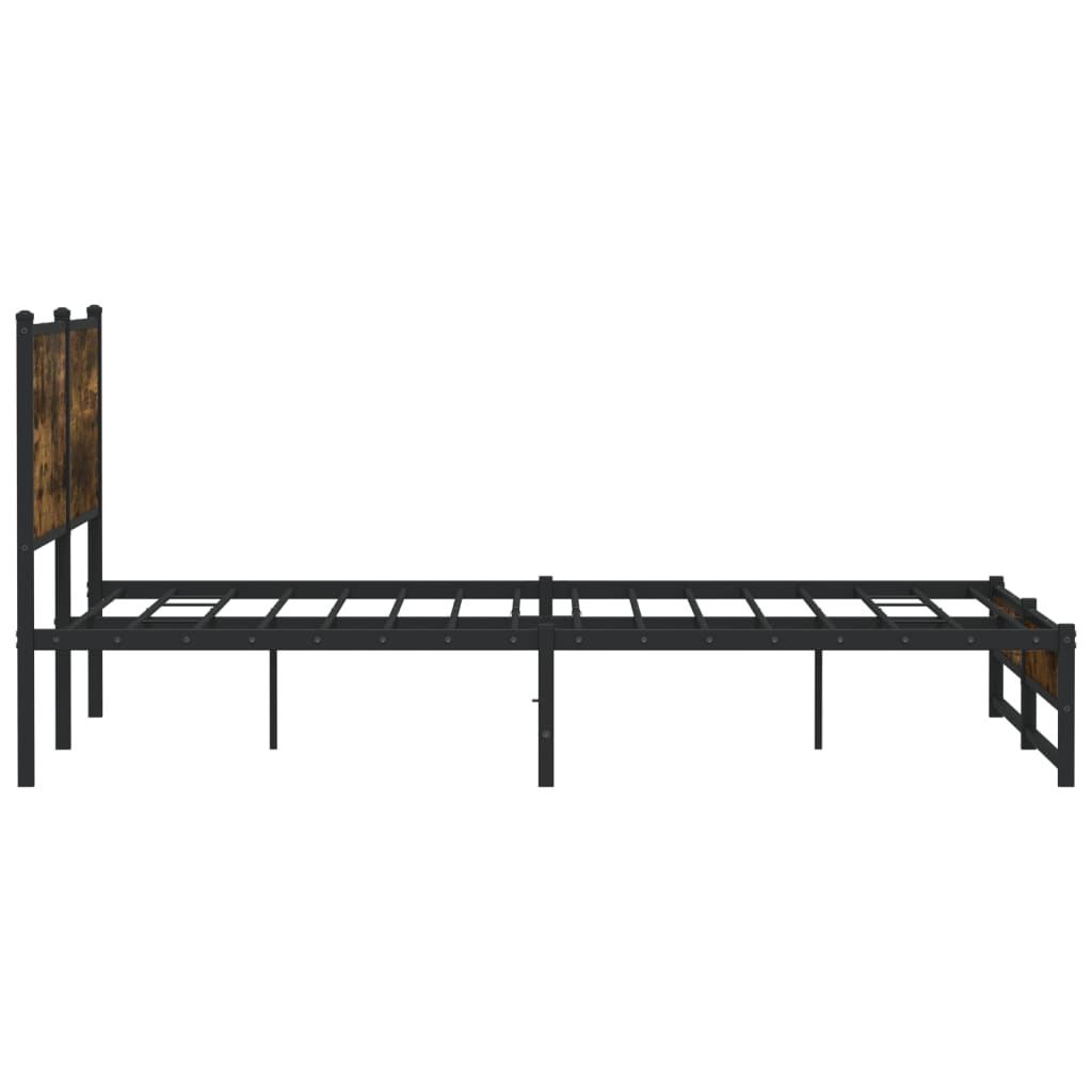 Giroletto senza Materaso in Metallo Rovere Fumo 160x200 cm | homemem39