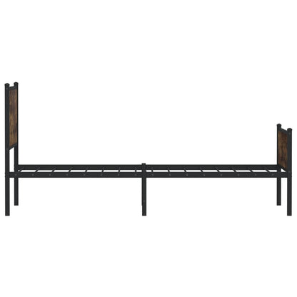 Giroletto senza Materasso in Metallo Rovere Fumo 75x190 cm | homemem39
