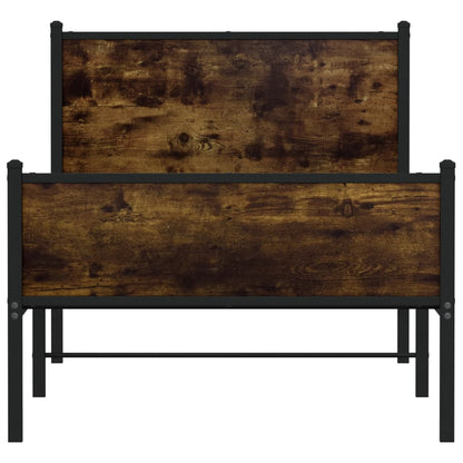 Giroletto senza Materaso in Metallo Rovere Fumo 80x200 cm