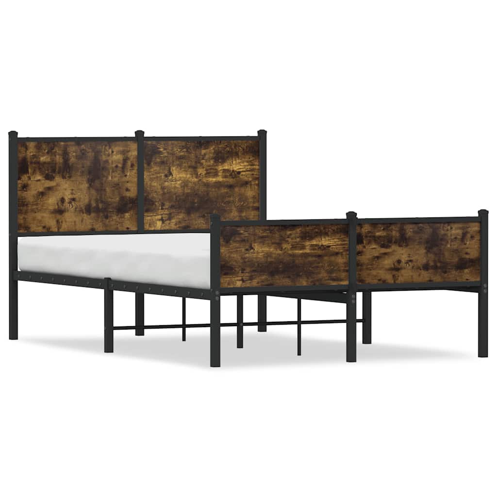 Giroletto senza Materasso in Metallo Rovere Fumo 120x190 cm | homemem39