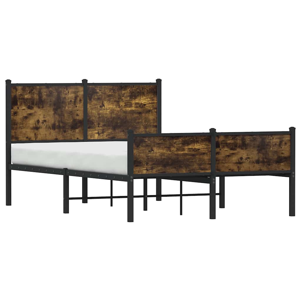 Giroletto senza Materasso in Metallo Rovere Fumo 120x190 cm