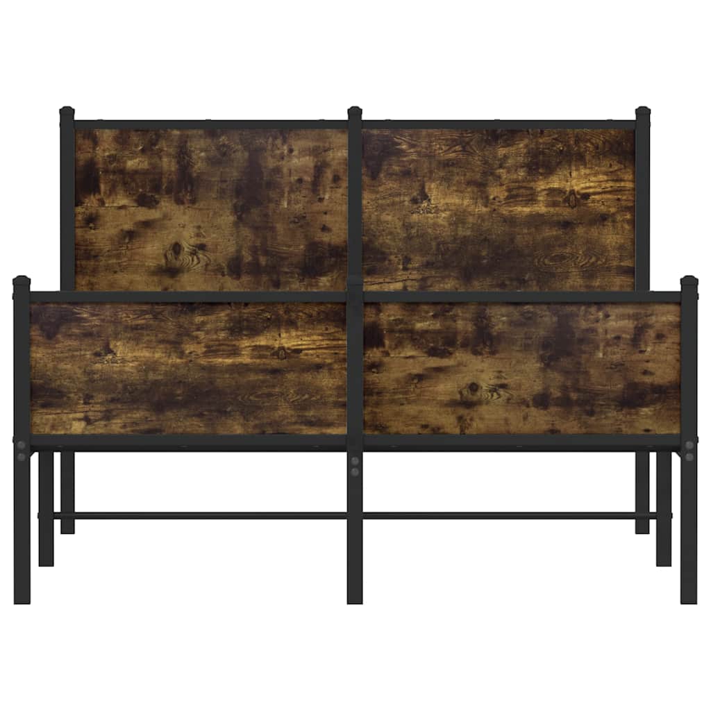 Giroletto senza Materasso in Metallo Rovere Fumo 120x190 cm | homemem39