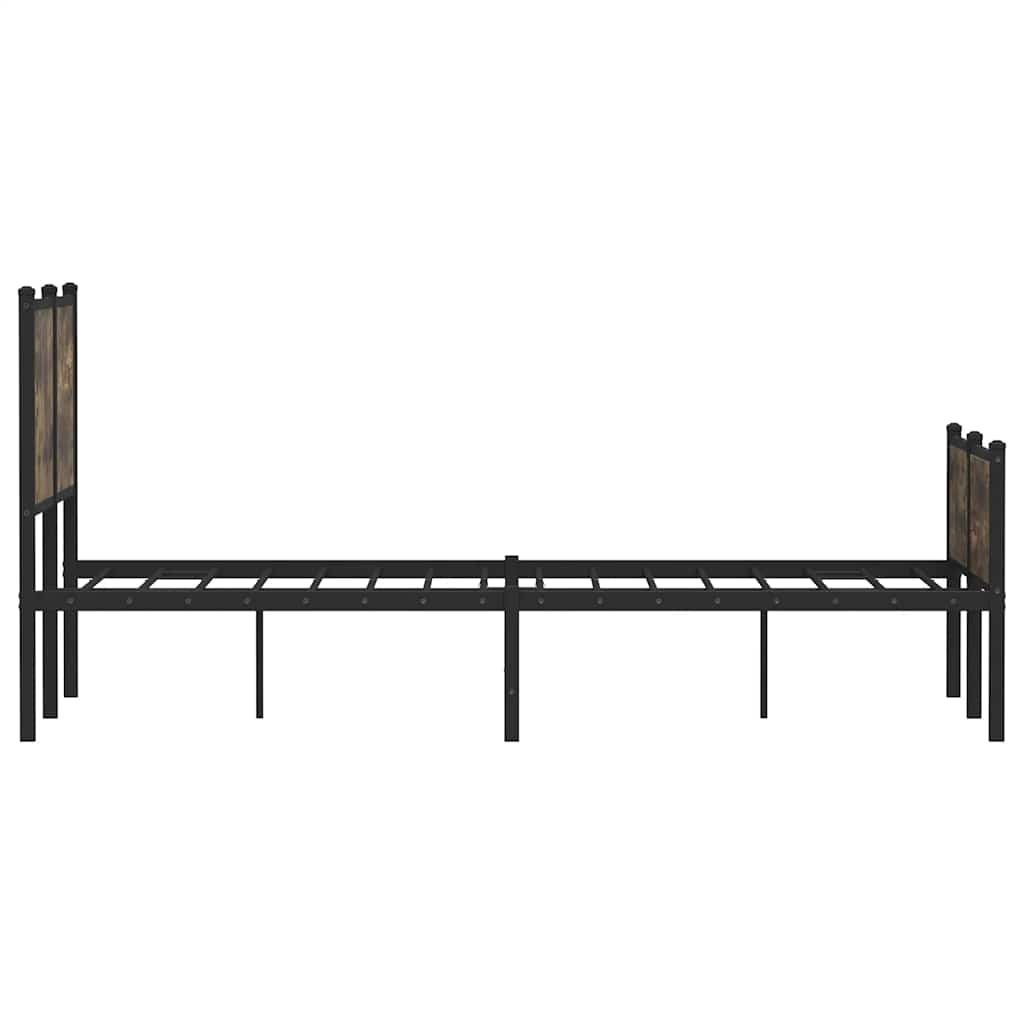Giroletto senza Materasso in Metallo Rovere Fumo 120x190 cm | homemem39