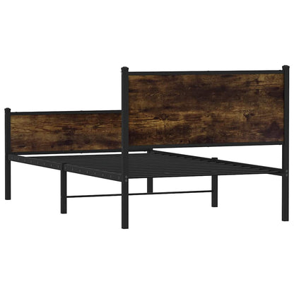 Giroletto senza Materasso in Metallo Rovere Fumo 120x190 cm | homemem39