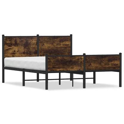 Giroletto senza Materaso in Metallo Rovere Fumo 140x190 cm | homemem39