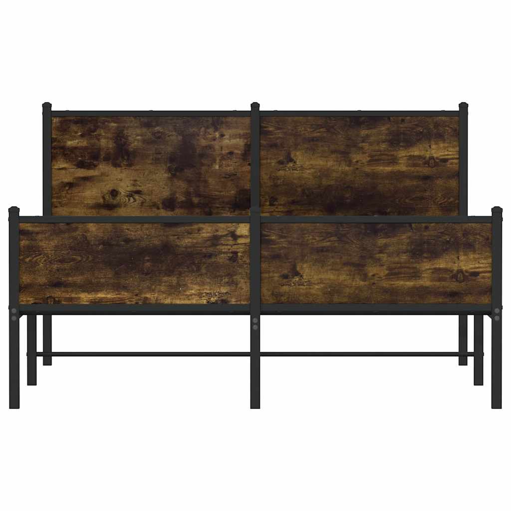 Giroletto senza Materaso in Metallo Rovere Fumo 140x190 cm | homemem39