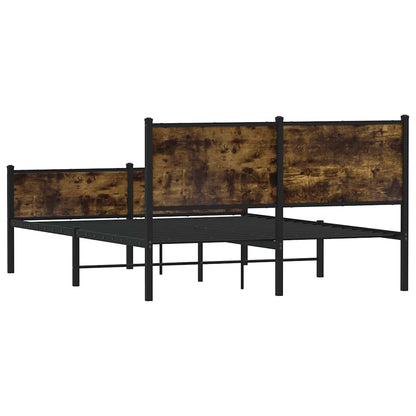 Giroletto senza Materaso in Metallo Rovere Fumo 140x190 cm | homemem39