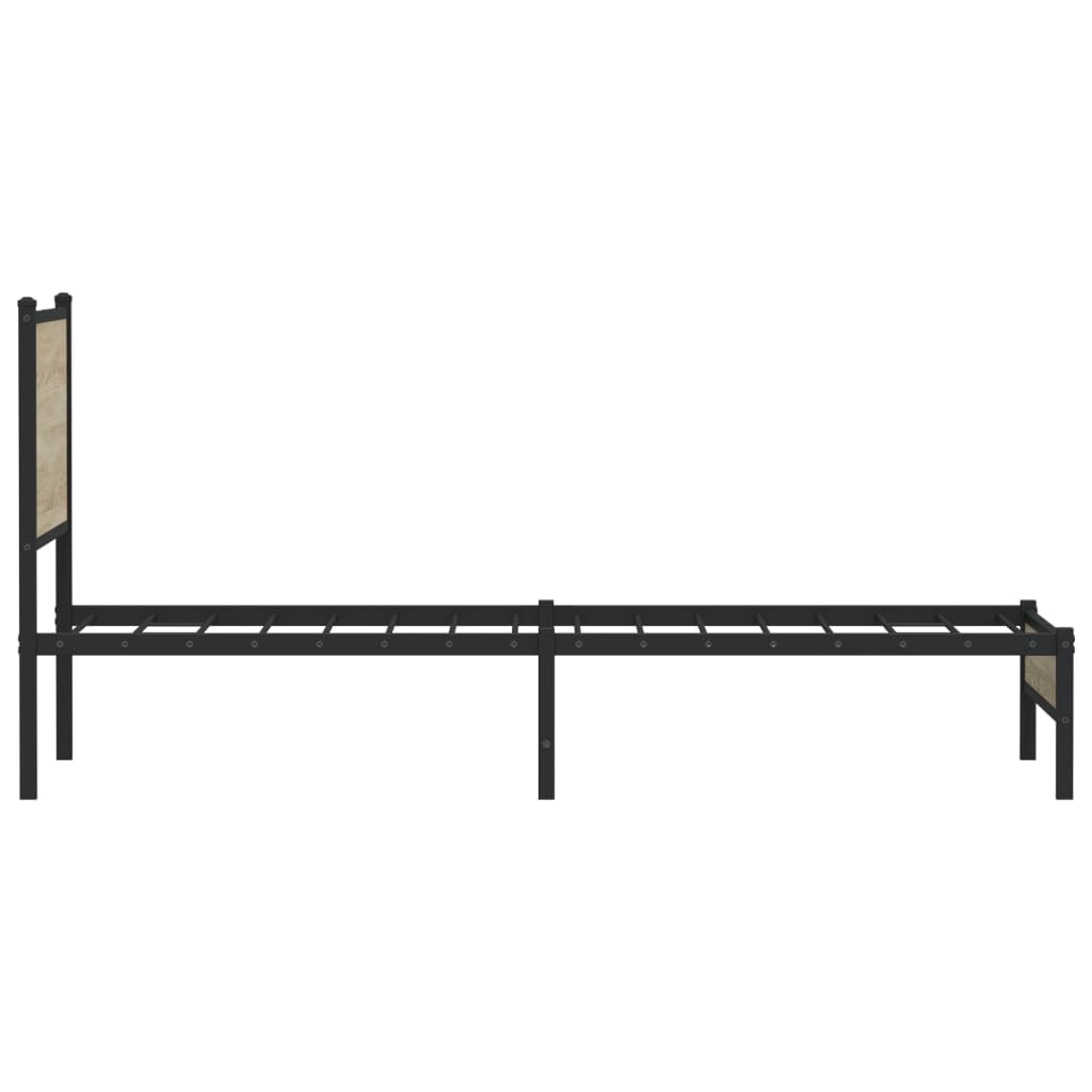 Giroletto senza Materaso in Metallo Rovere Sonoma 75x190 cm | homemem39