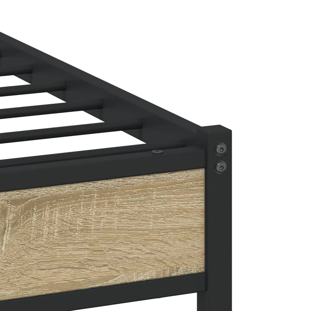 Giroletto senza Materaso in Metallo Rovere Sonoma 75x190 cm | homemem39