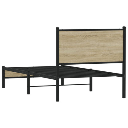 Giroletto senza Materaso in Metallo Rovere Sonoma 80x200 cm | homemem39
