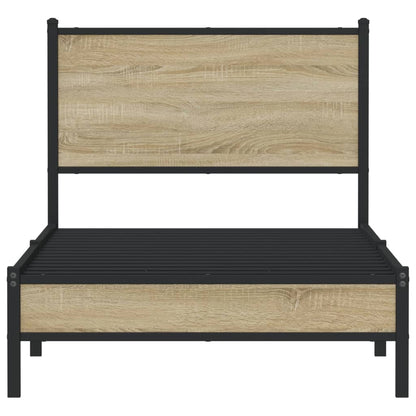 Giroletto senza Materaso in Metallo Rovere Sonoma 90x190 cm | homemem39