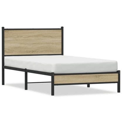 Giroletto senza Materaso in Metallo Rovere Sonoma 100x200 cm | homemem39