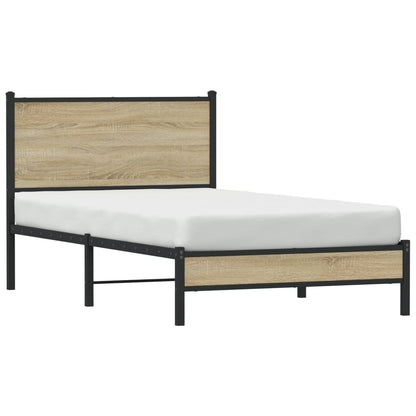 Giroletto senza Materaso in Metallo Rovere Sonoma 100x200 cm