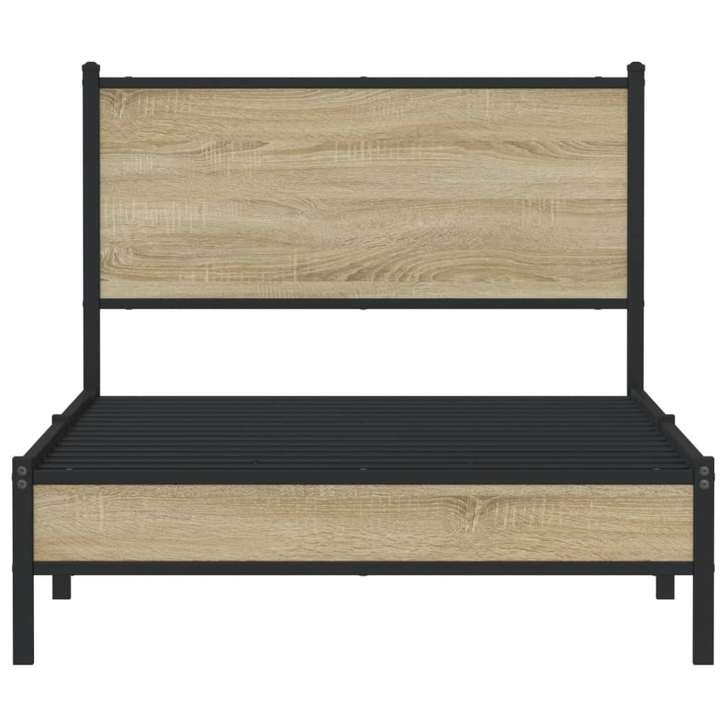 Giroletto senza Materaso in Metallo Rovere Sonoma 100x200 cm | homemem39