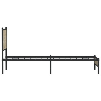 Giroletto senza Materaso in Metallo Rovere Sonoma 100x200 cm | homemem39