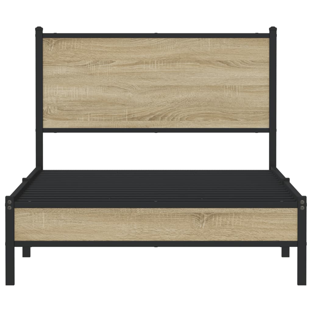 Giroletto senza Materaso in Metallo Rovere Sonoma 107x203 cm - homemem39