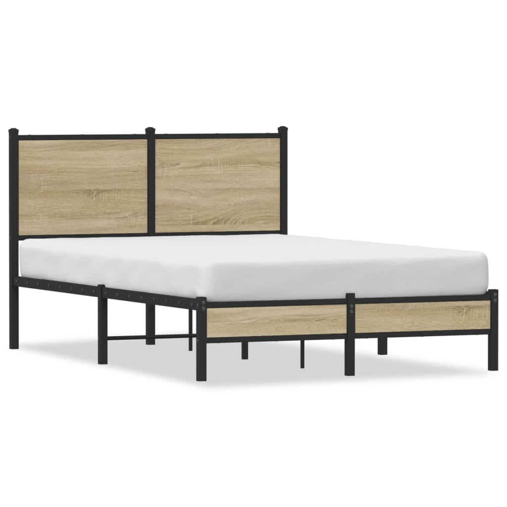 Giroletto senza Materaso in Metallo Rovere Sonoma 120x190 cm | homemem39