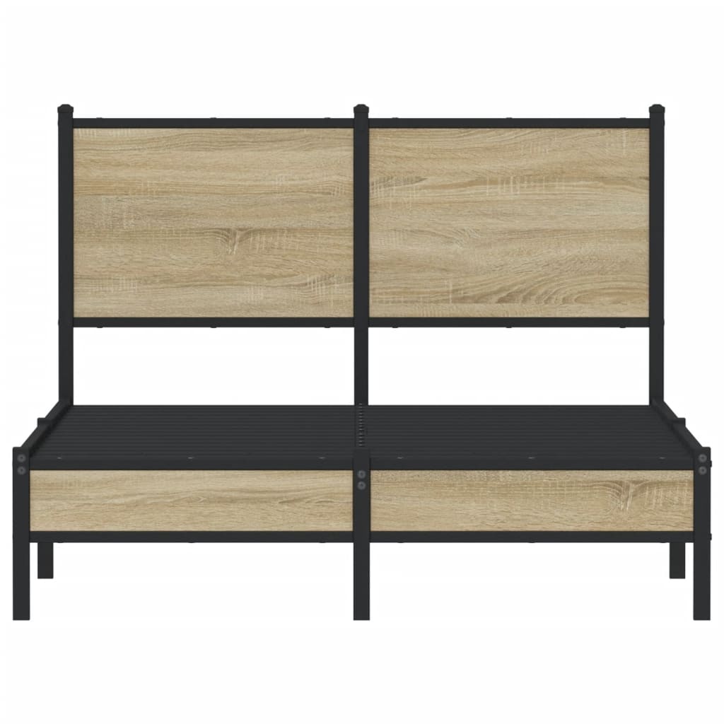 Giroletto senza Materaso in Metallo Rovere Sonoma 120x190 cm | homemem39
