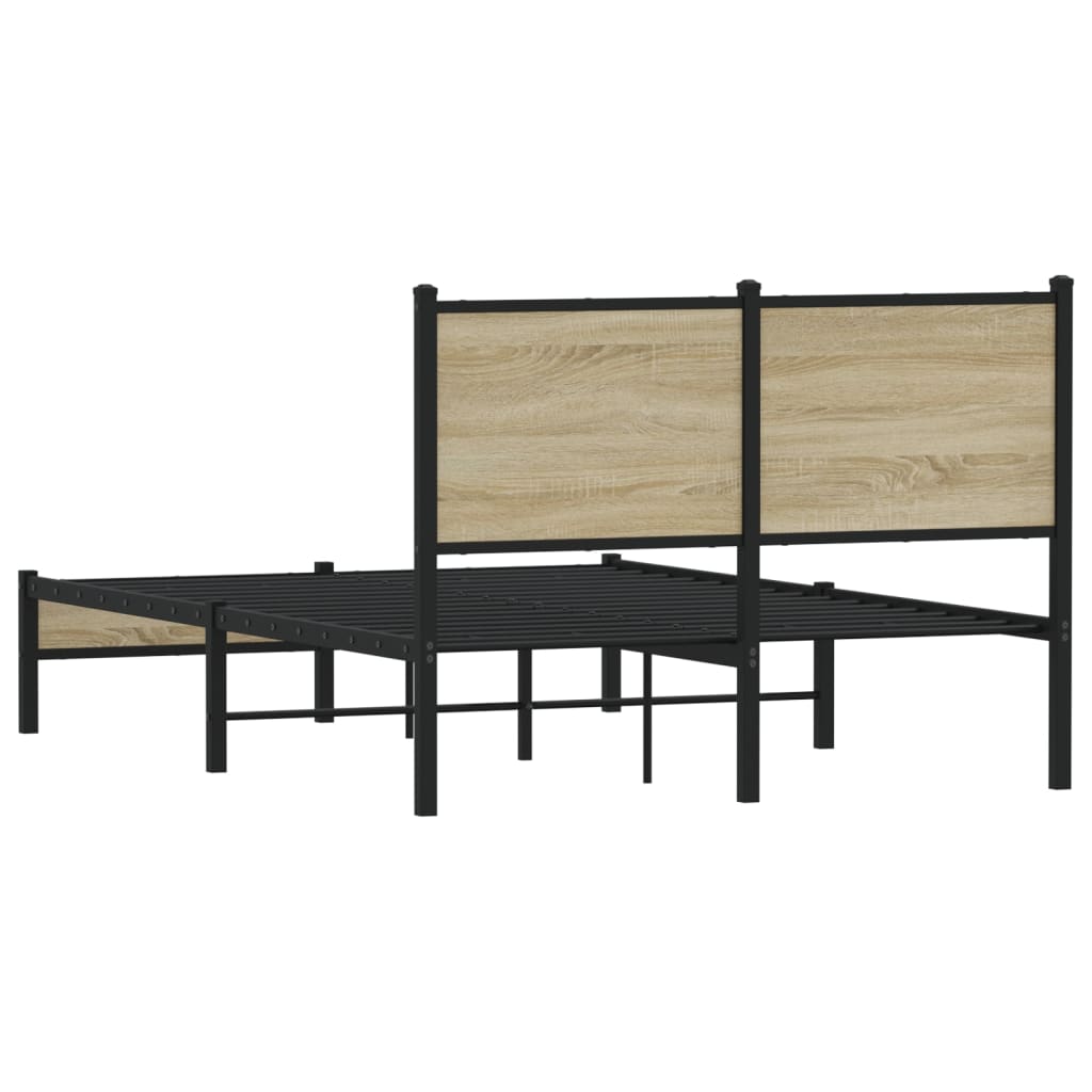 Giroletto senza Materaso in Metallo Rovere Sonoma 120x190 cm | homemem39