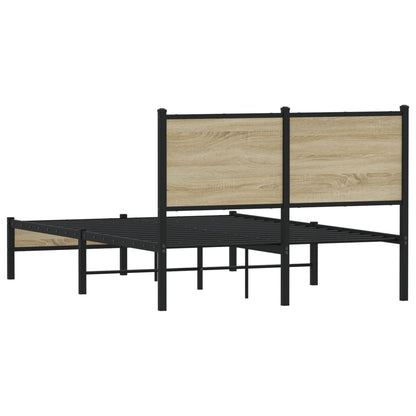 Giroletto senza Materaso in Metallo Rovere Sonoma 120x190 cm | homemem39
