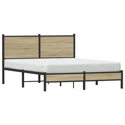 Giroletto senza Materaso in Metallo Rovere Sonoma 137x190 cm