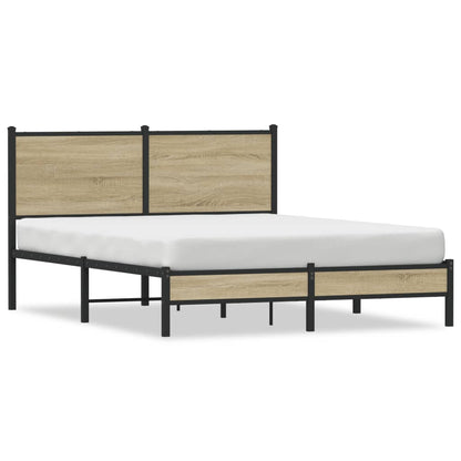 Giroletto senza Materaso in Metallo Rovere Sonoma 140x190 cm | homemem39