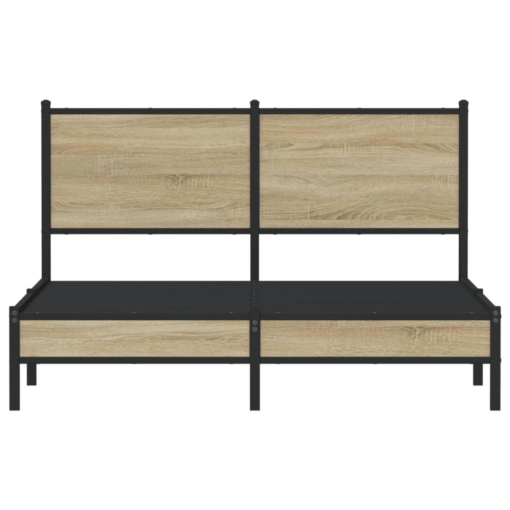 Giroletto senza Materaso in Metallo Rovere Sonoma 140x190 cm | homemem39