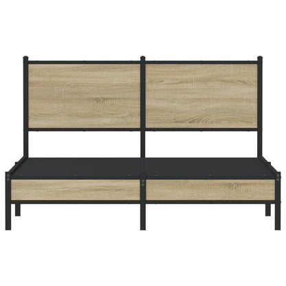 Giroletto senza Materaso in Metallo Rovere Sonoma 140x190 cm | homemem39