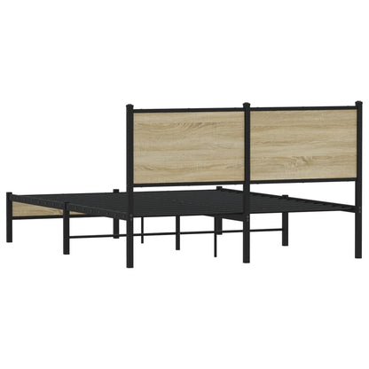Giroletto senza Materaso in Metallo Rovere Sonoma 140x190 cm | homemem39