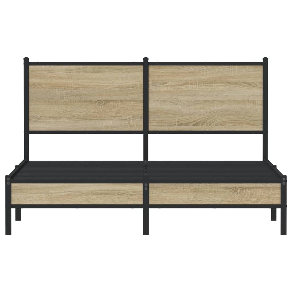 Giroletto senza Materaso in Metallo Rovere Sonoma 140x200 cm