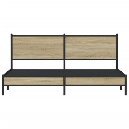 Giroletto senza Materaso in Metallo Rovere Sonoma 160x200 cm | homemem39