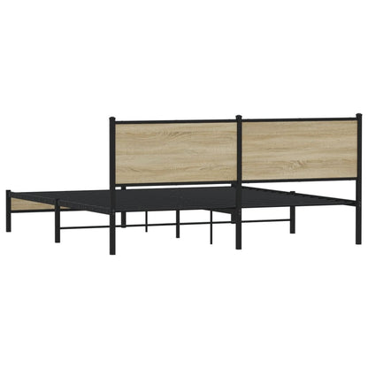 Giroletto senza Materaso in Metallo Rovere Sonoma 160x200 cm | homemem39