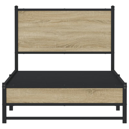 Giroletto senza Materaso in Metallo Rovere Sonoma 80x200 cm | homemem39