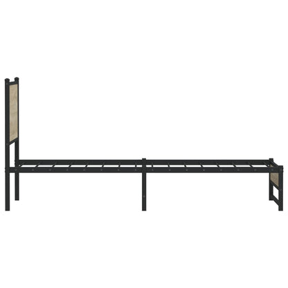 Giroletto senza Materaso in Metallo Rovere Sonoma 90x190 cm | homemem39