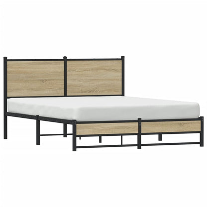 Giroletto senza Materaso in Metallo Rovere Sonoma 140x200 cm