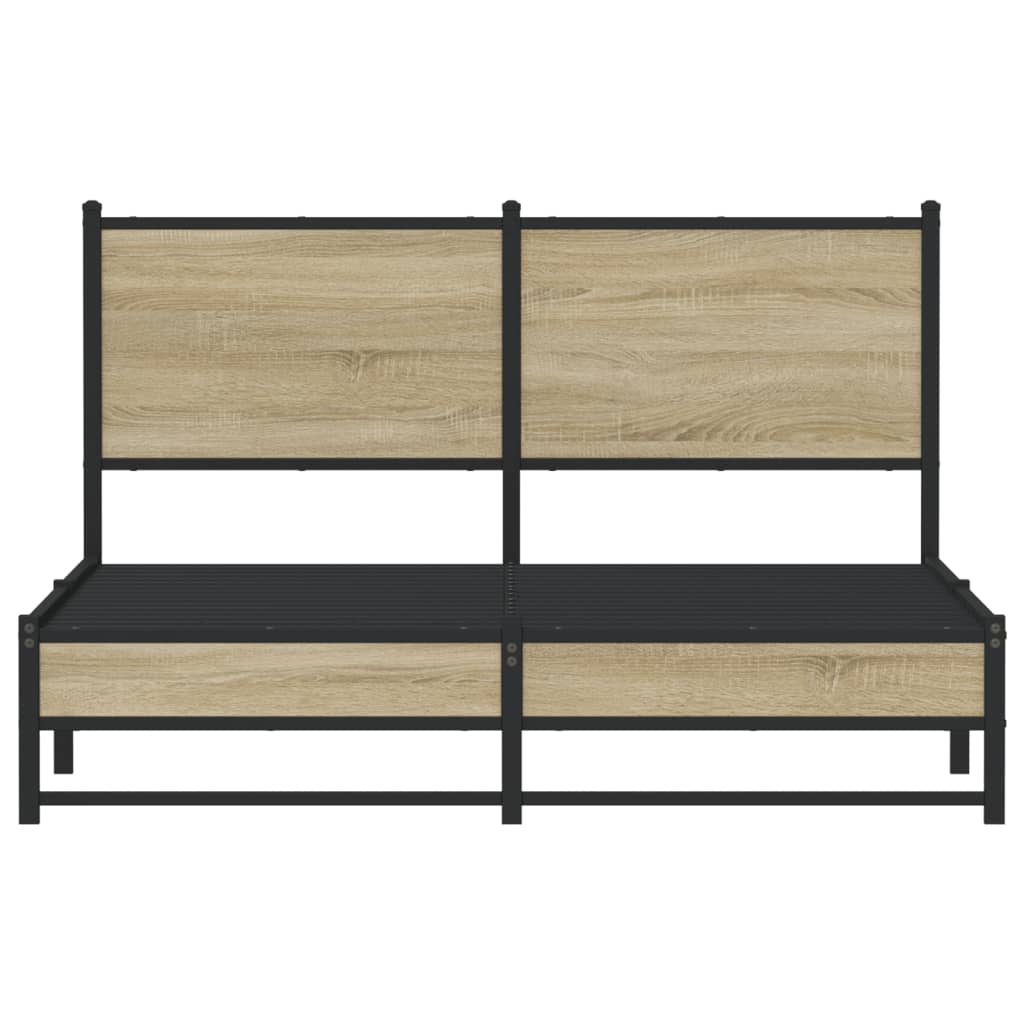 Giroletto senza Materaso in Metallo Rovere Sonoma 140x200 cm | homemem39