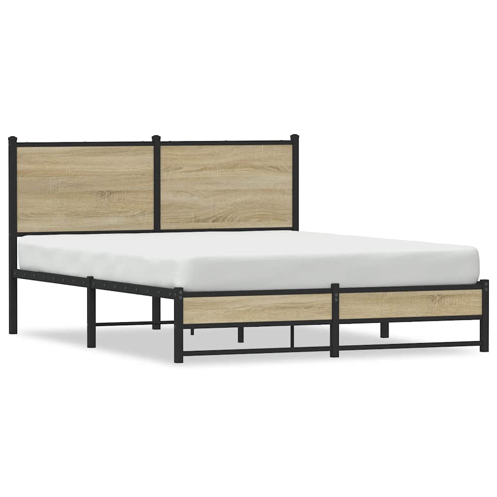 Giroletto senza Materaso in Metallo Rovere Sonoma 150x200 cm | homemem39