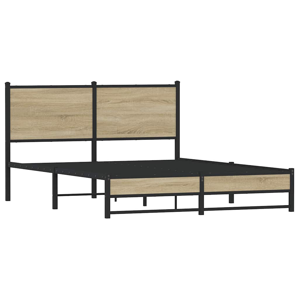 Giroletto senza Materaso in Metallo Rovere Sonoma 150x200 cm | homemem39