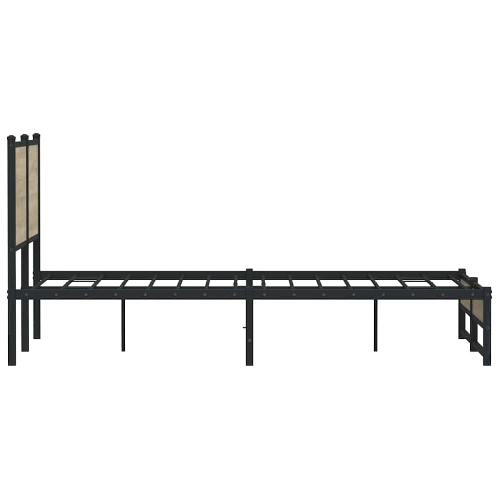 Giroletto senza Materaso in Metallo Rovere Sonoma 150x200 cm | homemem39