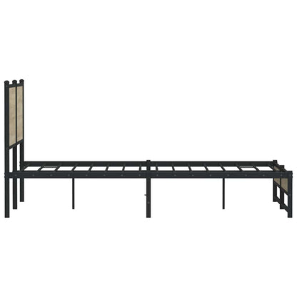 Giroletto senza Materaso in Metallo Rovere Sonoma 150x200 cm | homemem39